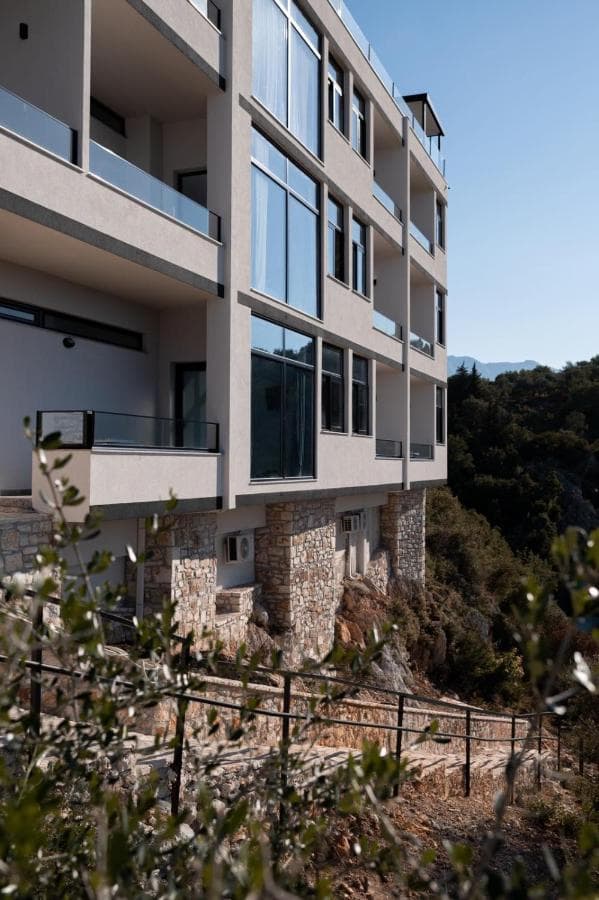 The hillside hotel among Mediterranean trees